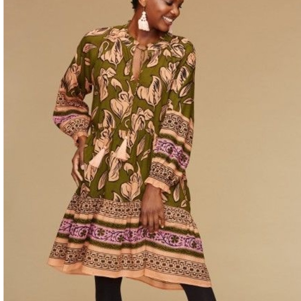 Roller Rabbit , Midi Dress, Size Large - Picture 3 of 7